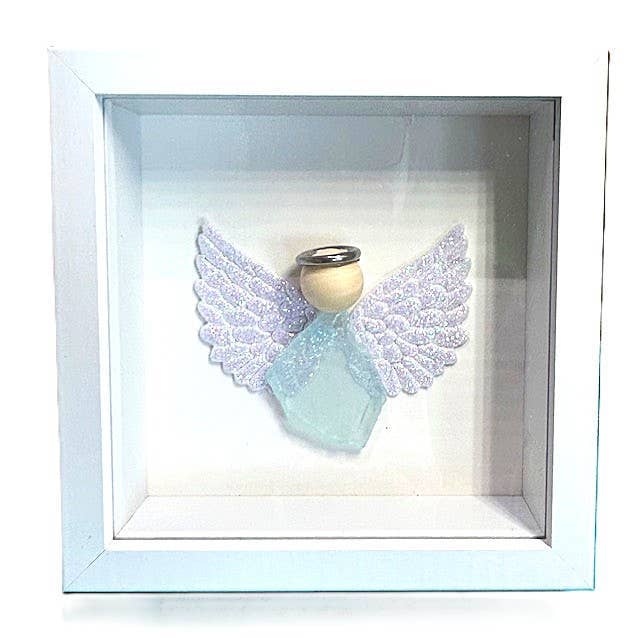 Angel Seaglass Shadow Boxes - 5x5