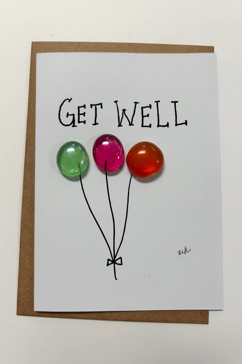 Seaglass Greeting Cards - Get Well