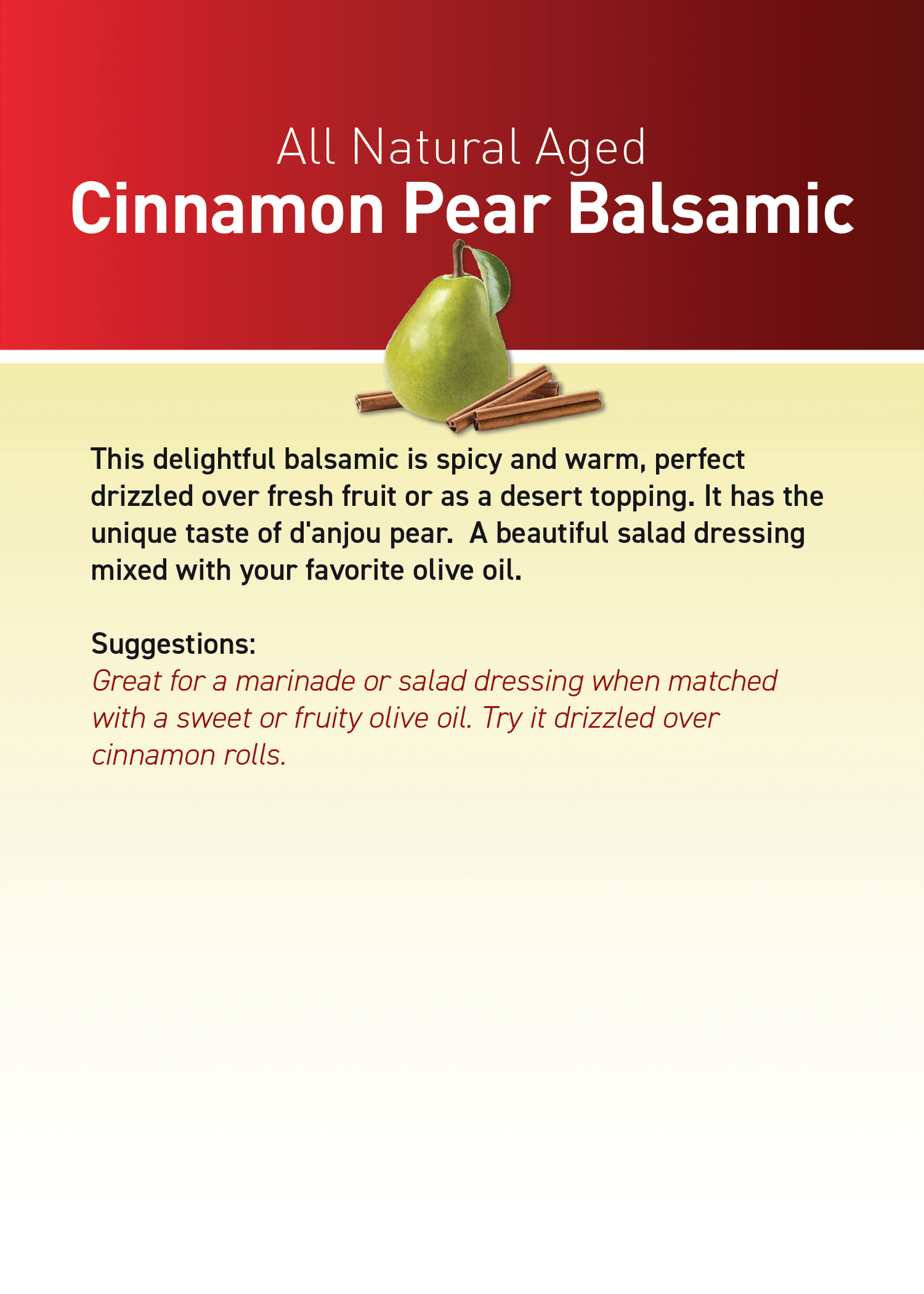 Cinnamon Pear Balsamic