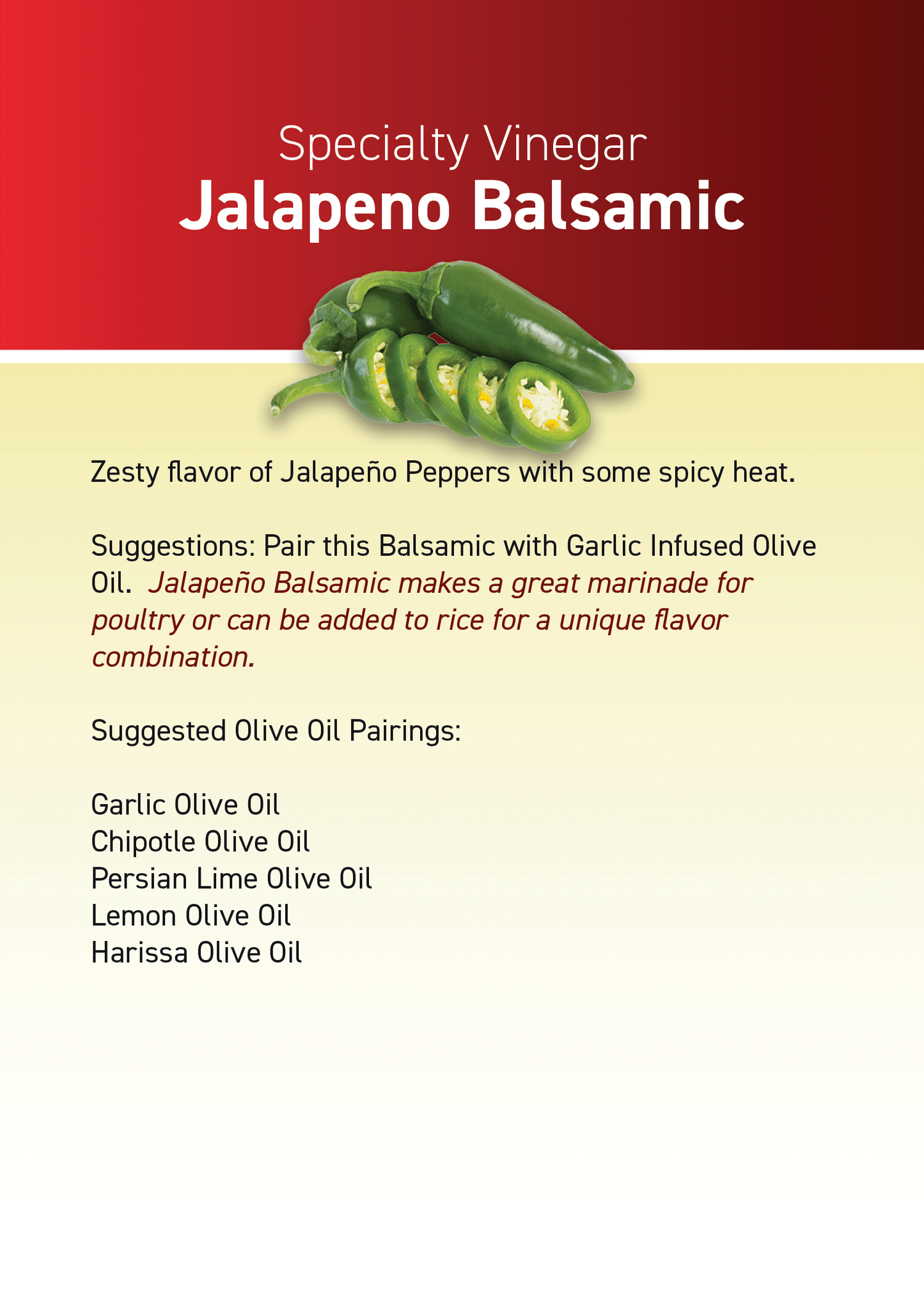 Jalapeño White Balsamic