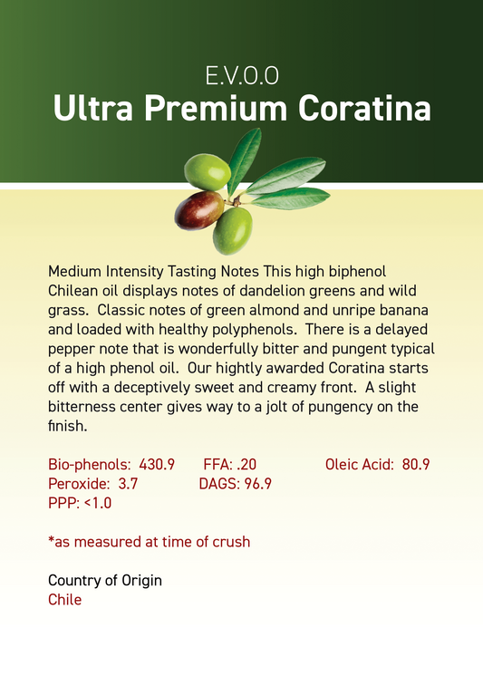 Ultra Premium Coratina Extra Virgin Olive Oil