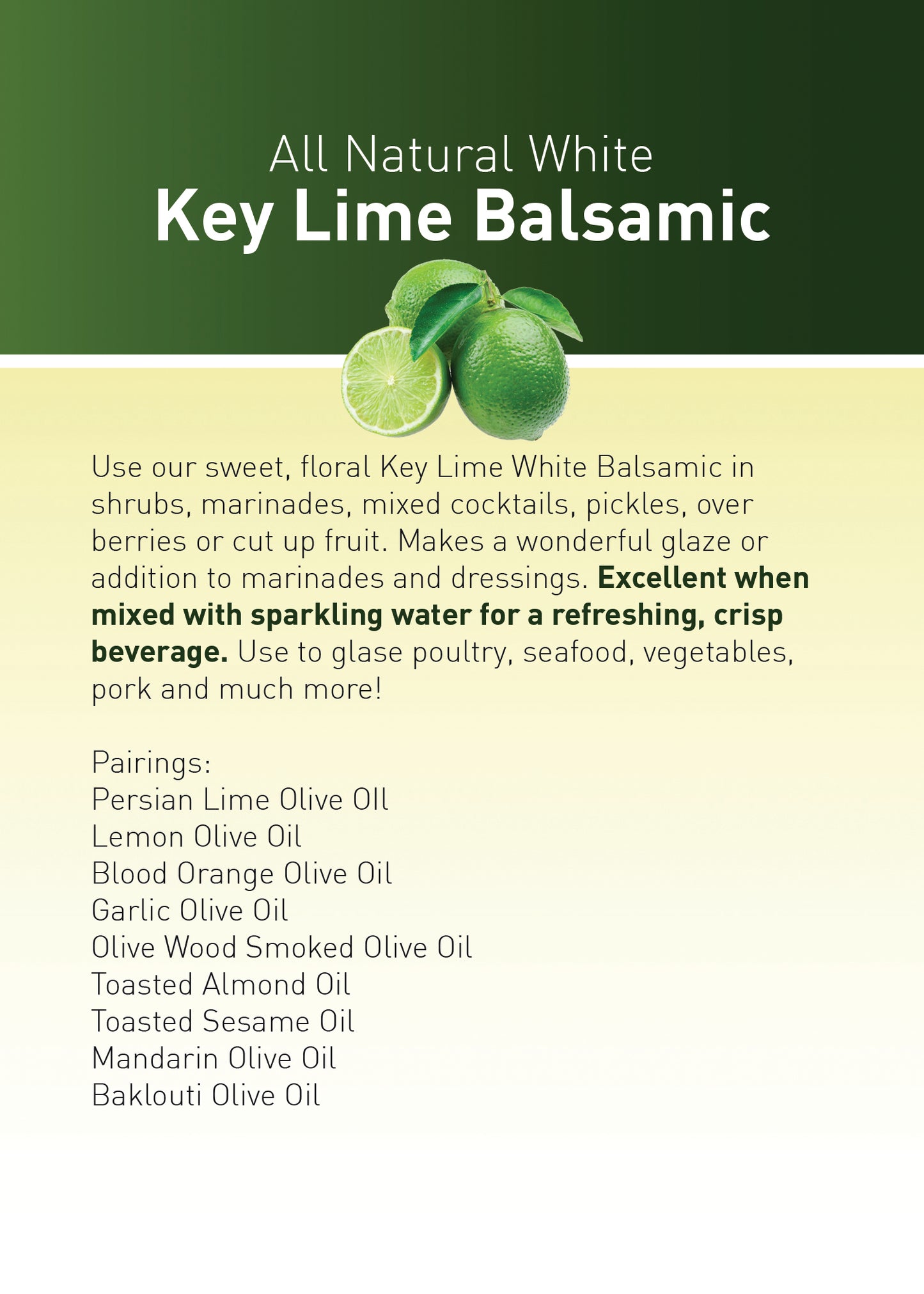 Key Lime White Balsamic