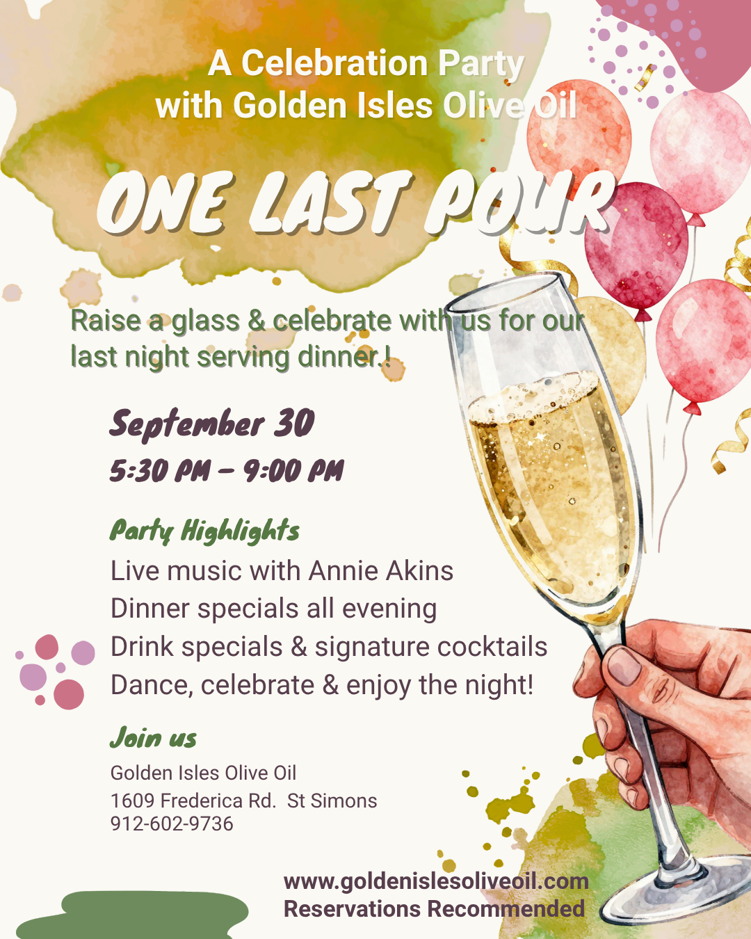 One Last Pour Celebration Party