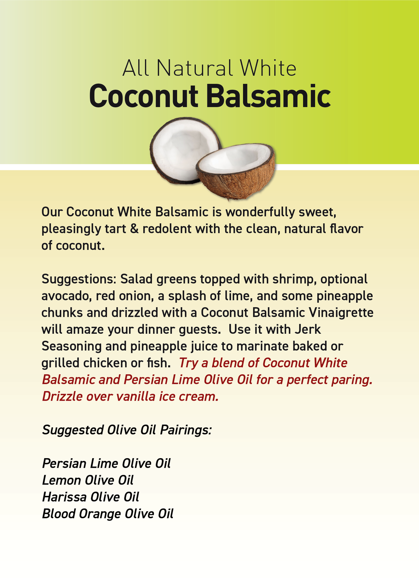 Coconut Balsamic