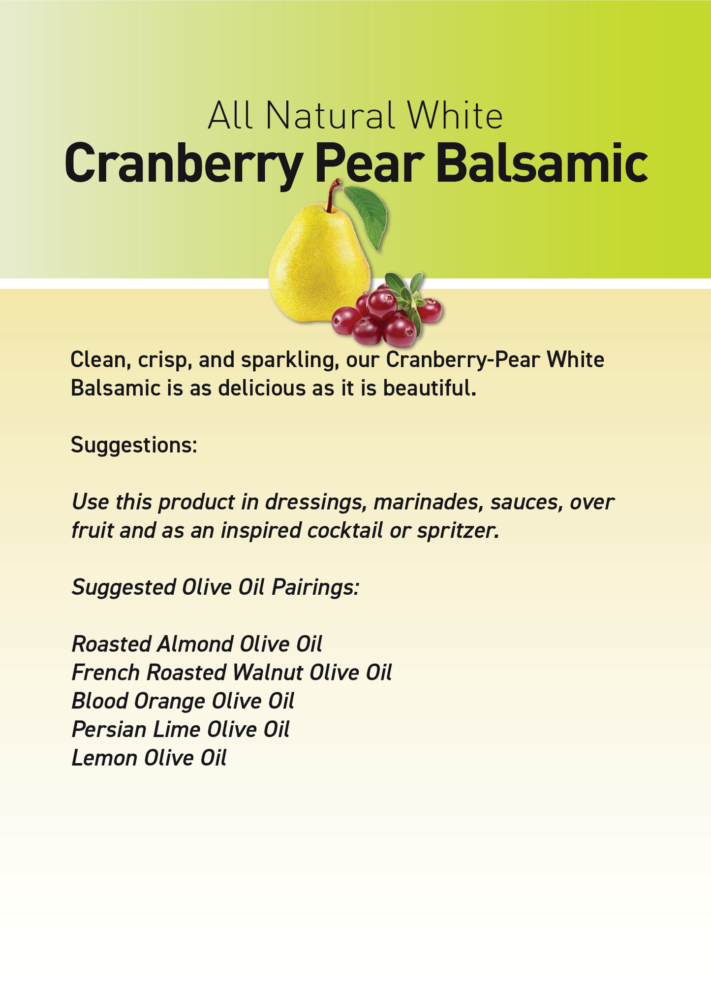 Cranberry Pear Balsamic