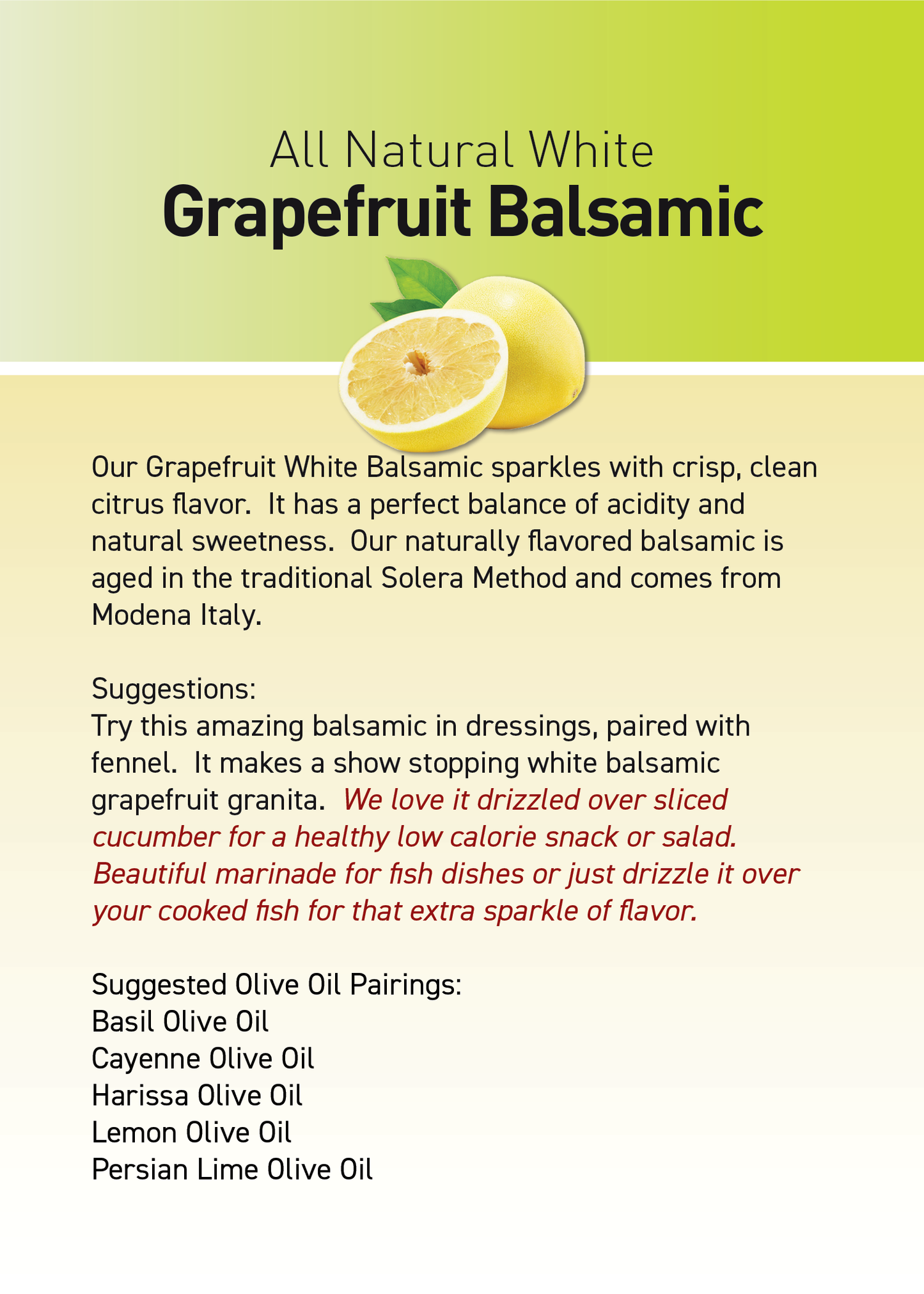 Grapefruit Balsamic