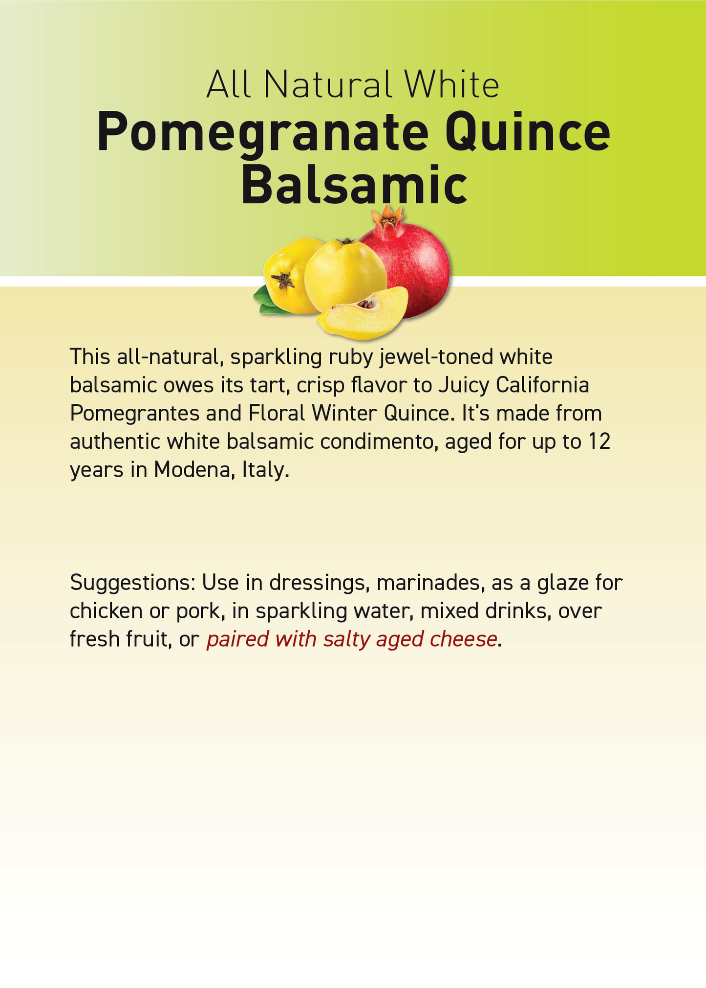 Pomegranate Quince Balsamic