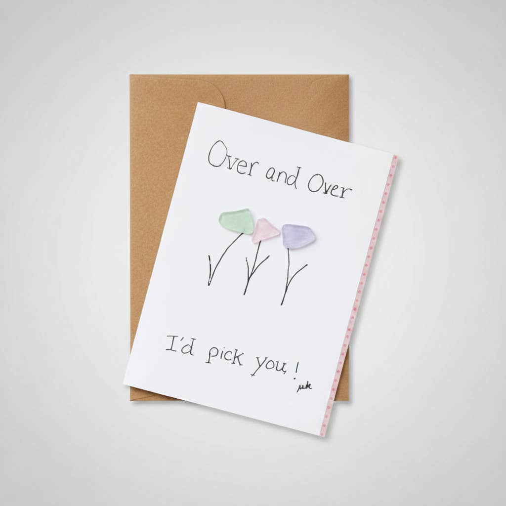 Seaglass Greeting Cards - I Pick You