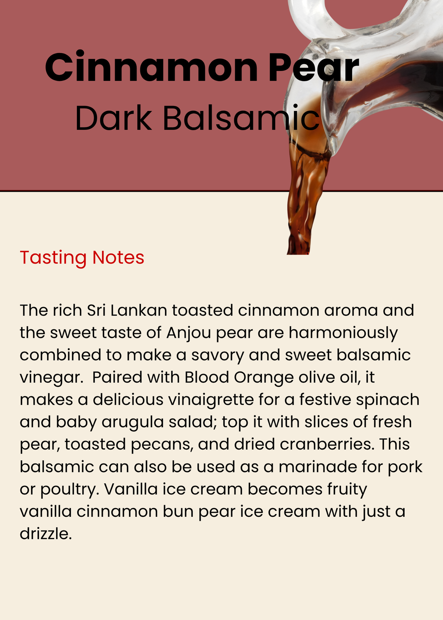 Cinnamon Pear Balsamic