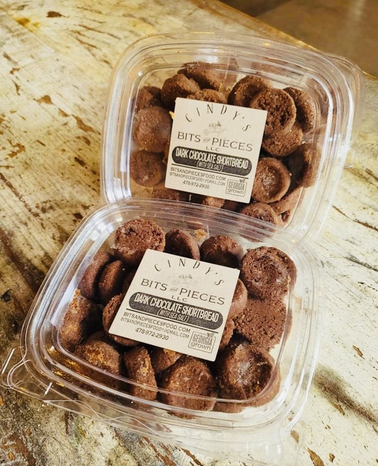 Cindy's Bits & Pieces Dark Chocolate Shortbread Cookies