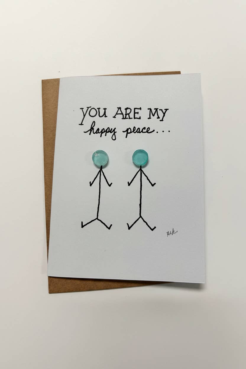 Seaglass Greeting Cards - Happy Place