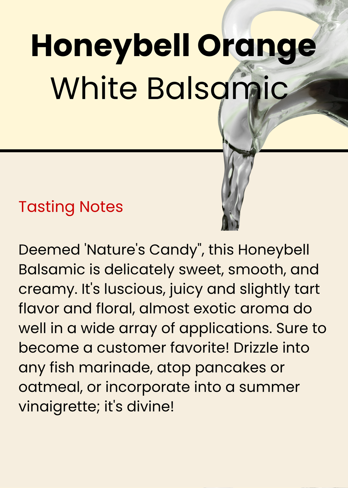 Honeybell Orange White Balsamic