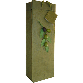 Single Wine Bottle Bag Green