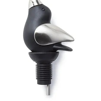 Chirpy Top Wine Pourer Black / Chrome