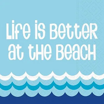 Life is Better at the Beach Cocktail Napkin