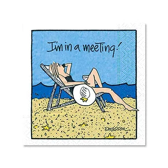 I'm In A Meeting Cocktail Napkin