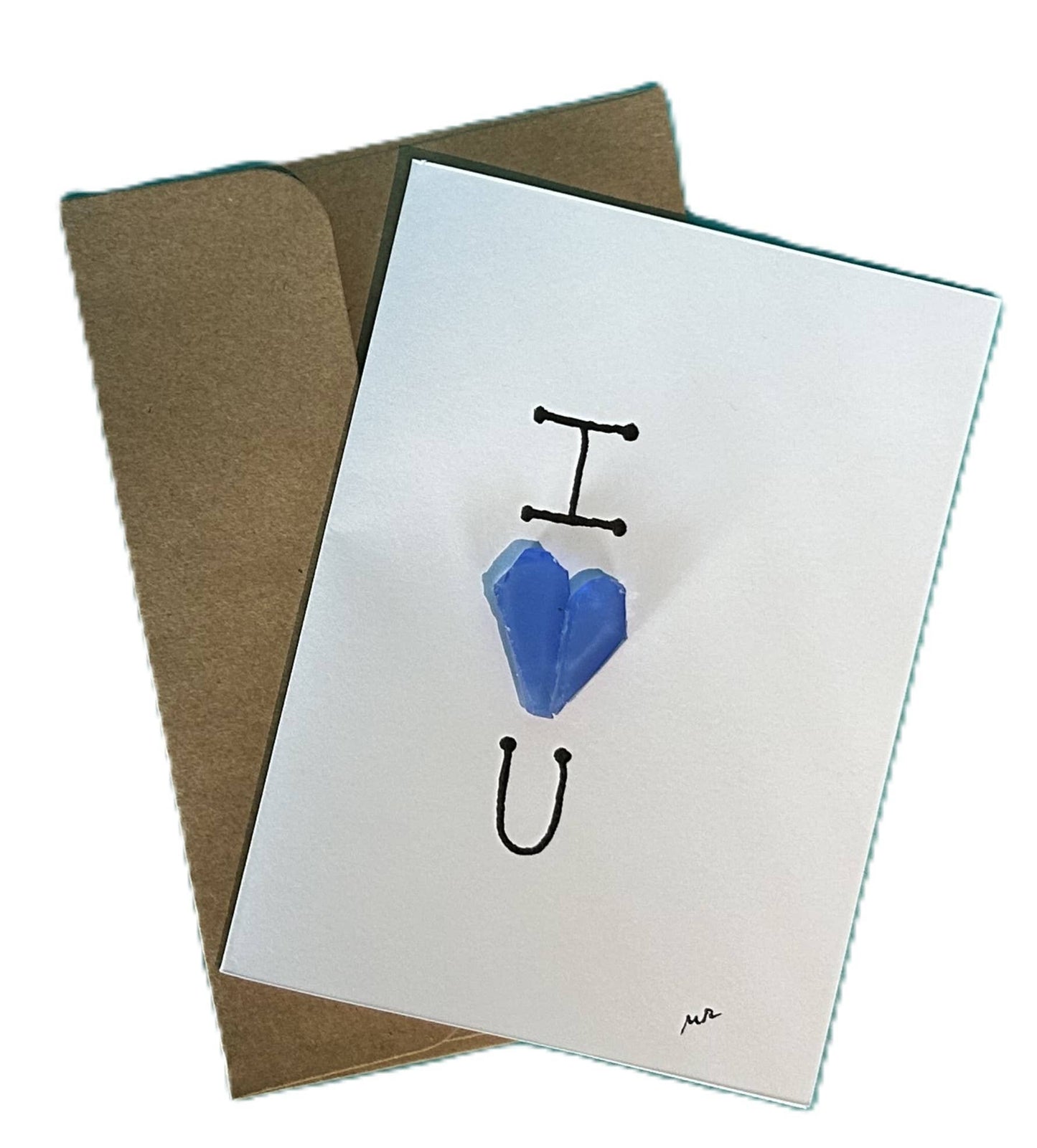 Seaglass Greeting Cards - I "Heart" You