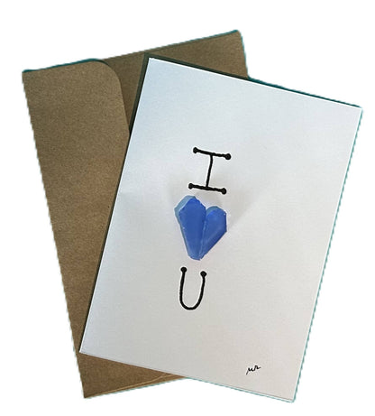 Seaglass Greeting Cards - I "Heart" You