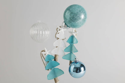 Mini Tree Seaglass Christmas Ornaments