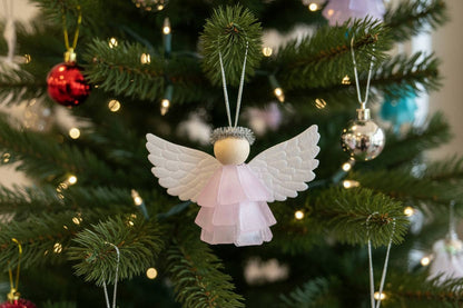 Seaglass 3D Christmas Angel Ornament
