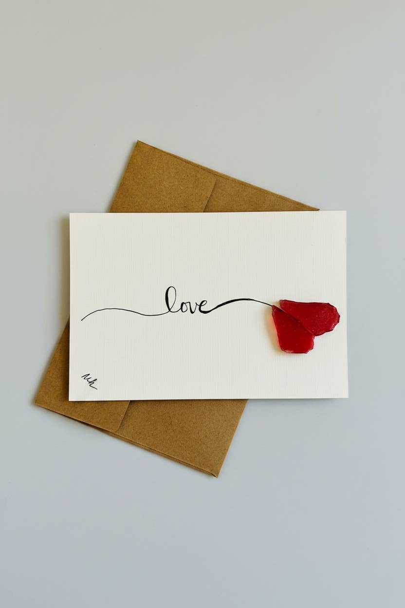 Seaglass Greeting Cards - Love