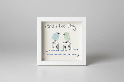 Seaglass Shadow Boxes - Seas the Day - 5x5