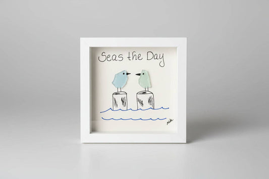 Seaglass Shadow Boxes - Seas the Day - 5x5