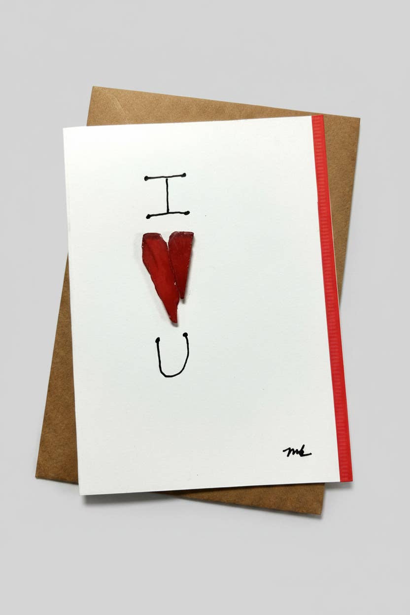 Seaglass Greeting Cards - I "Heart" You