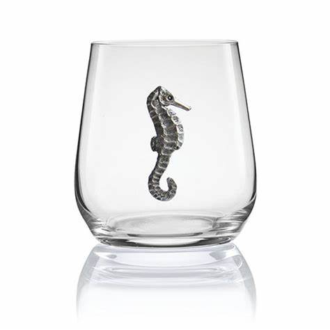 Menagerie Seahorse Stemless Wine Glass