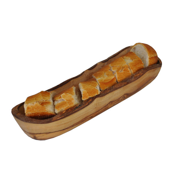 Olive Wood Bread Dish 14''