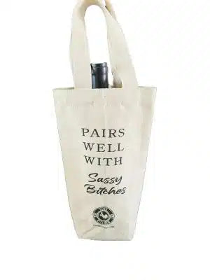 Cuss Kitchen Pairs Well WIth Sassy Bitches Canvas Bag