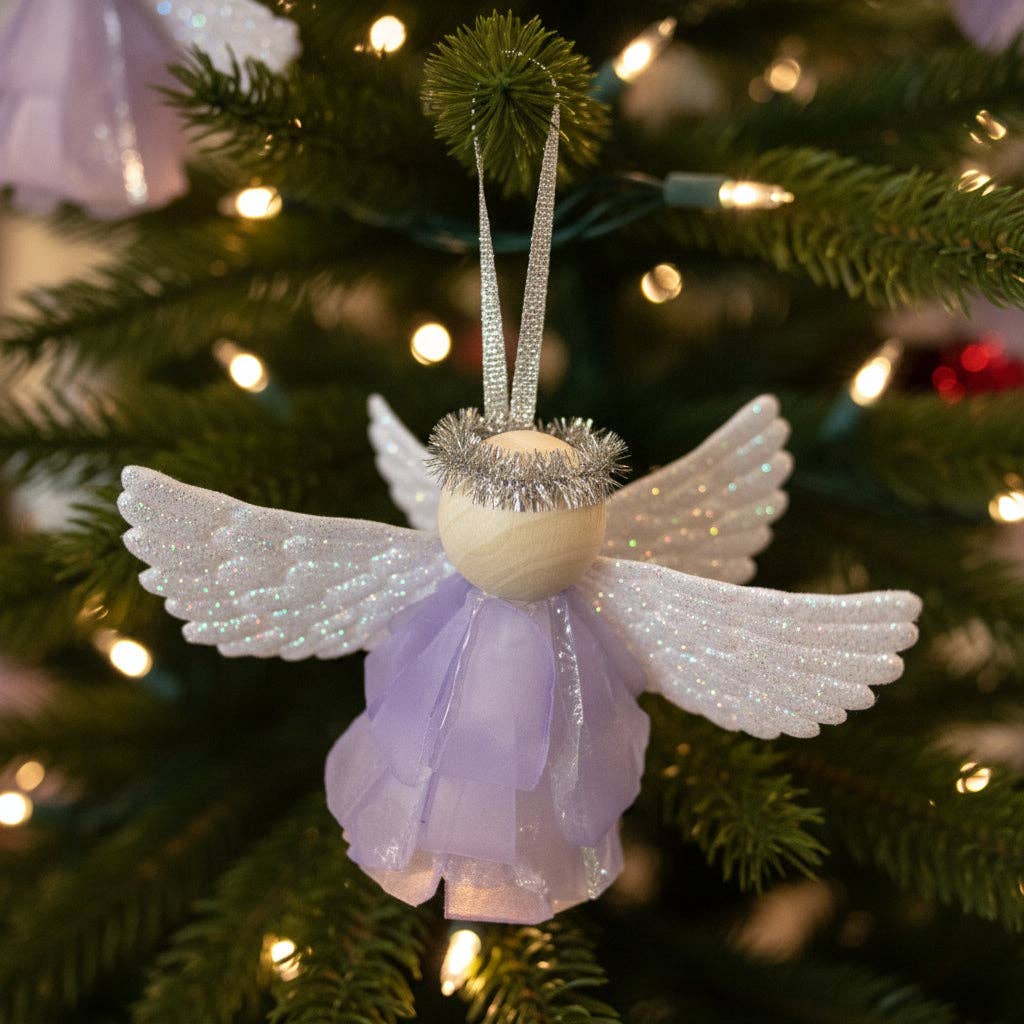 Seaglass 3D Christmas Angel Ornament