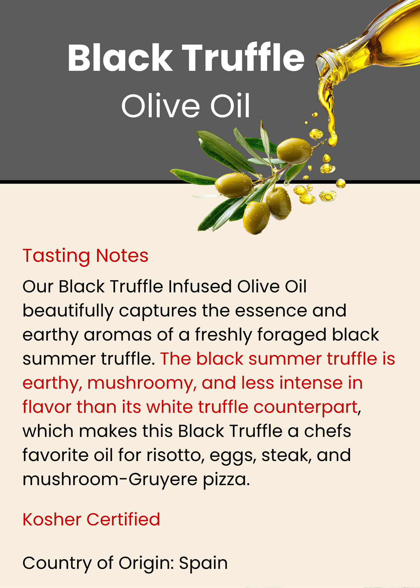 Black Truffle Olive Oil