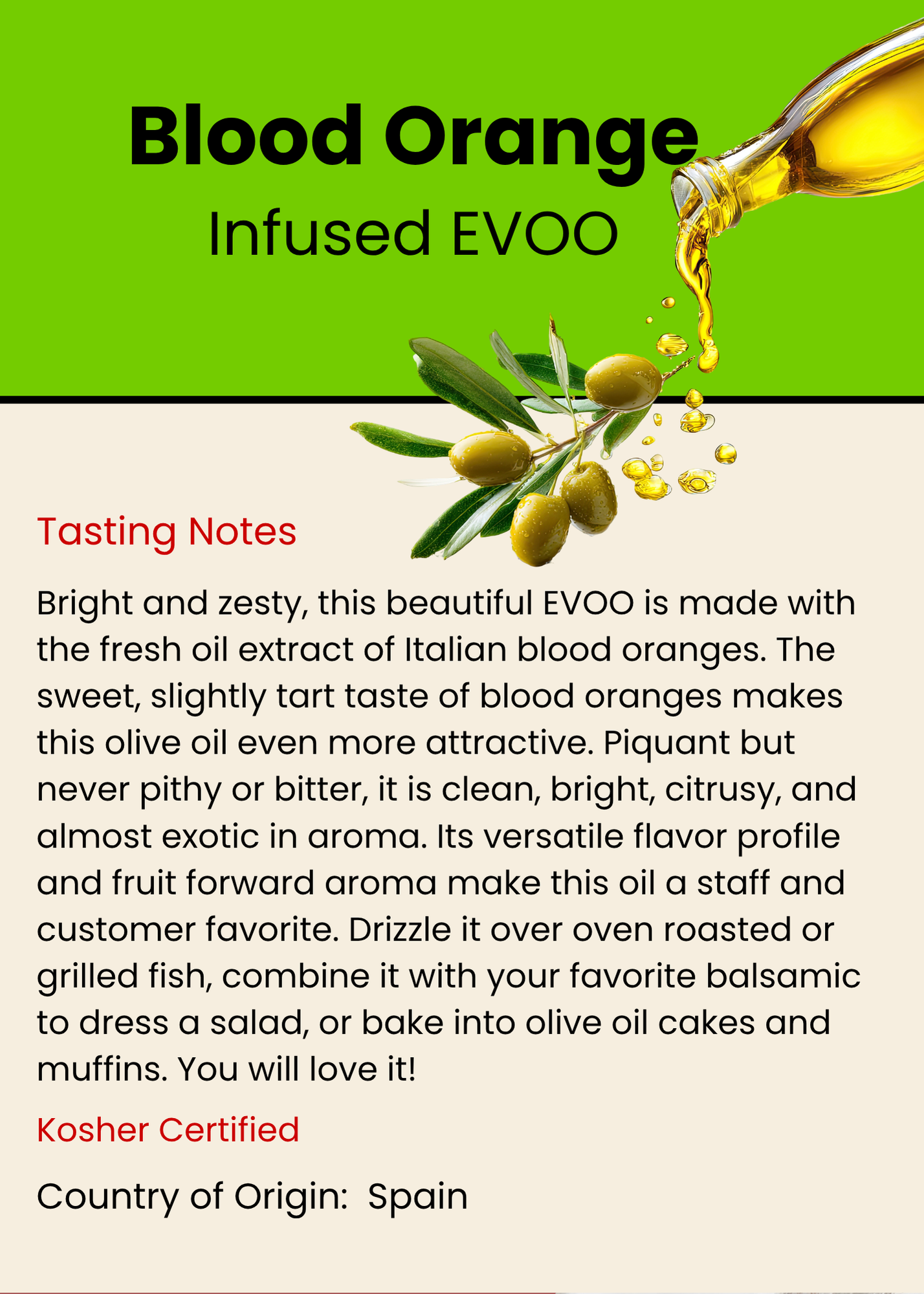 Blood Orange Olive Oil