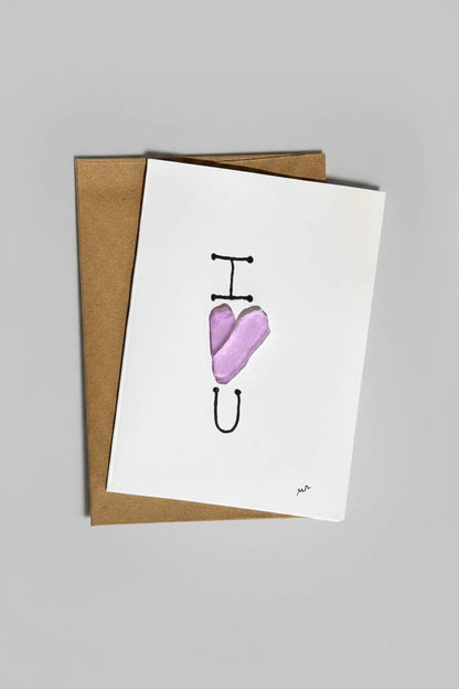 Seaglass Greeting Cards - I "Heart" You
