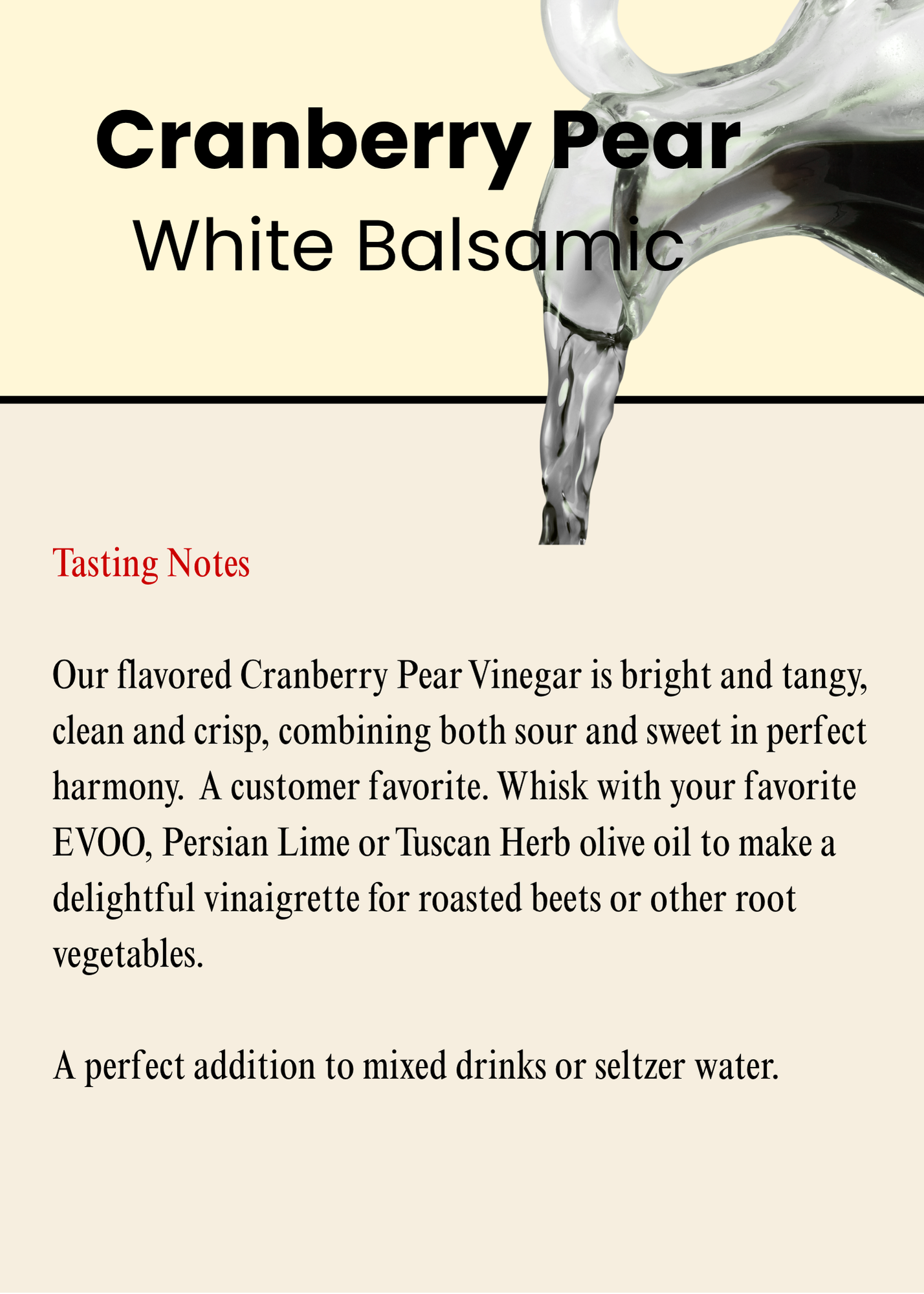 Cranberry Pear White Balsamic