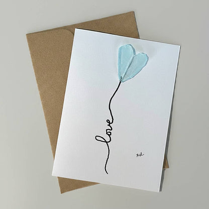 Seaglass Greeting Cards - Love