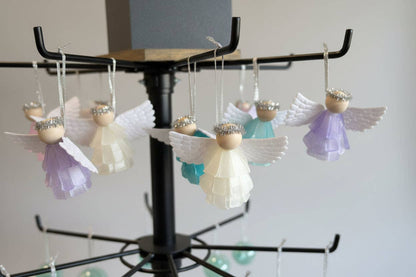 Seaglass 3D Christmas Angel Ornament
