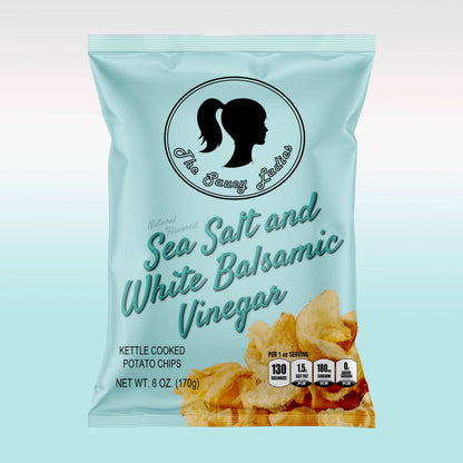 Sea Salt and White Balsamic Vinegar Kettle Chips - 6oz