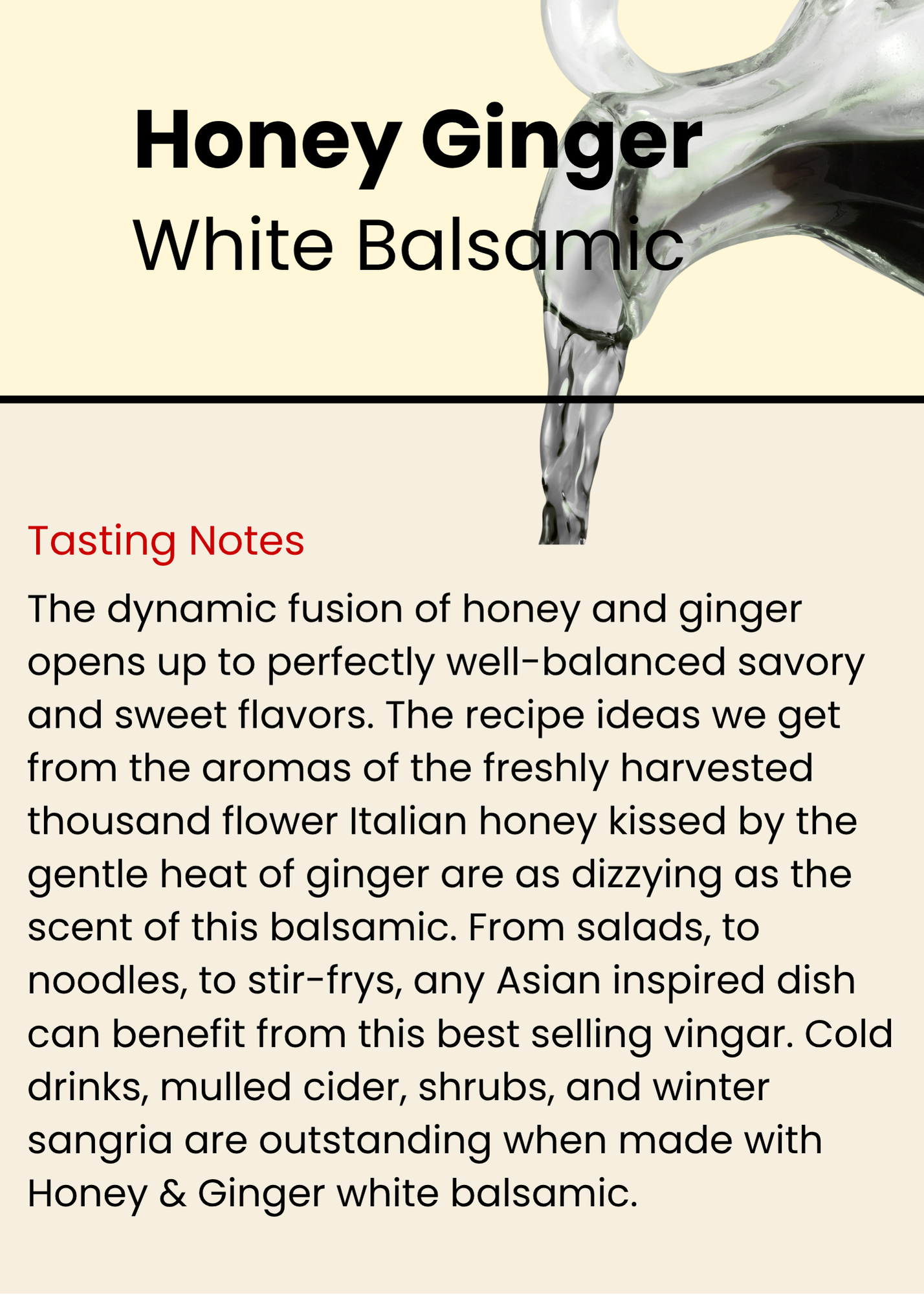 Honey Ginger Balsamic