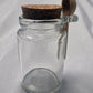 Glass Spice Jar with Mini Wooden Spoon and Cork Top