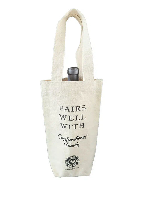 Cuss Kitchen Pairs Well With Dysfunctional Family Canvas Bag