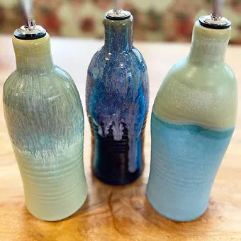Parsley Pottery Olive Oil Bottles